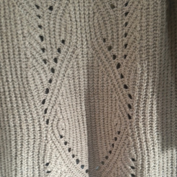 Chico's Tan Ribbed Knit Open Front Cardigan Sweater - Picture 4 of 7